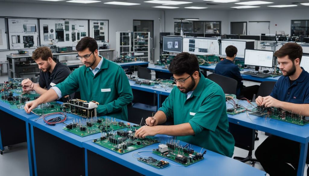 Elektroniker Ausbildung im Labor